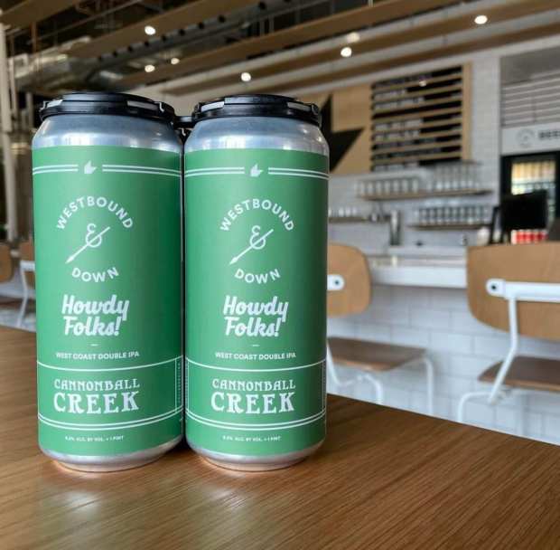 Cannonball Creek Brewing and Westbound & Down Brewing collaborated on Howdy, Folks!, a West Coast-style IPA. (Cannonball Creek Brewing)
